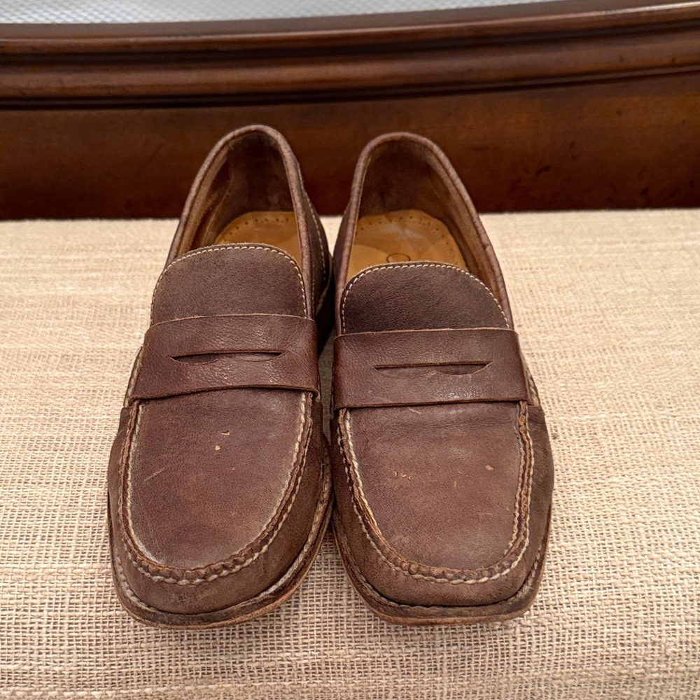 Cole Haan Dark Brown Leather Slip-On Loafers